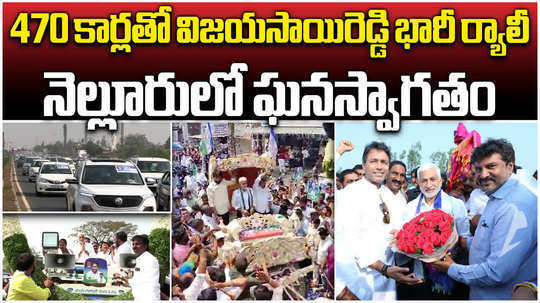 ysrcp mp vijayasai reddy gets grand welcome in nellore