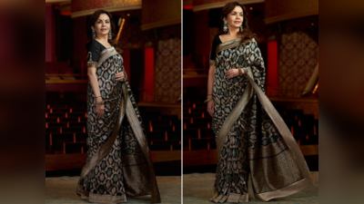 Nita Ambani Saree: બ્લેક સાડીમાં નીતા અંબાણીના હાથમાં જોવા મળી મુગલ બાદશાહ શાહજહાંની કલગી, આવો હતો લૂક 