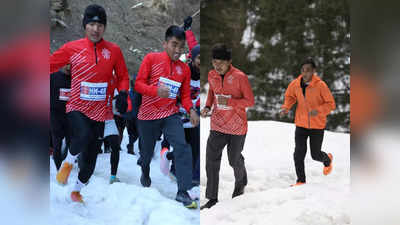 लोहा पिघलाने का दम रखते हैं... बर्फ पर दौड़कर जीती स्नो मैराथन, सेना के जवान शाबीर हुसैन को सलाम