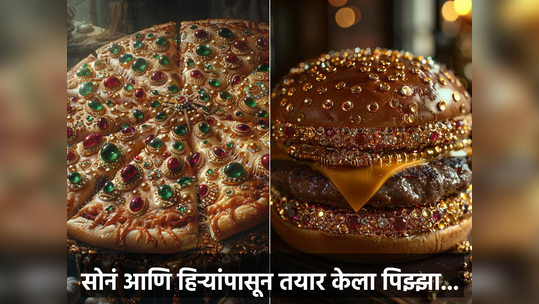 जगातला सर्वात महागडा पिझ्झा बर्गर, भाज्यांऐवजी वापरलंय सोनं हिरे आणि मोती 