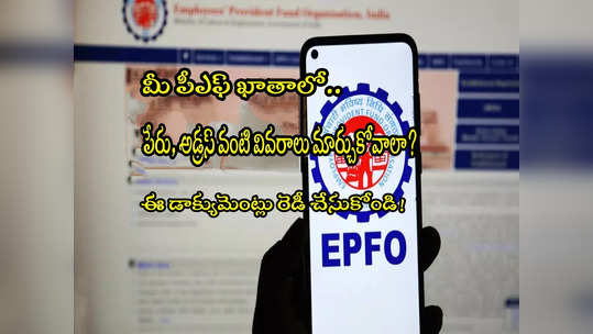 EPFO: మీ పీఎఫ్ అకౌంట్‌లో మార్పులు చేయాలా? ఈ డాక్యుమెంట్లు తప్పనిసరి.. లిస్ట్ చూసుకోండి! 