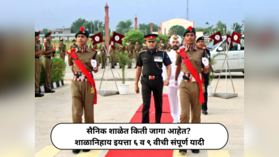 Sainik School Total Seats : सैनिक शाळेत किती जागा आहेत? शाळानिहाय इयत्ता ६ व ९ वीची संपूर्ण यादी