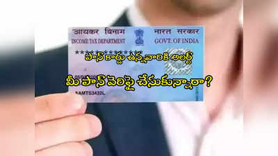 PAN Card: ట్యాక్స్ పేయర్లూ.. పాన్ కార్డు వెరిఫికేషన్ చేశారా? ఇంట్లోంచే చేయండిలా..! 