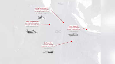हिंद महासागर में चीन की दिलचस्पी तो देखें, एक साथ ऑपरेट कर रहे चार-चार जासूसी जहाज