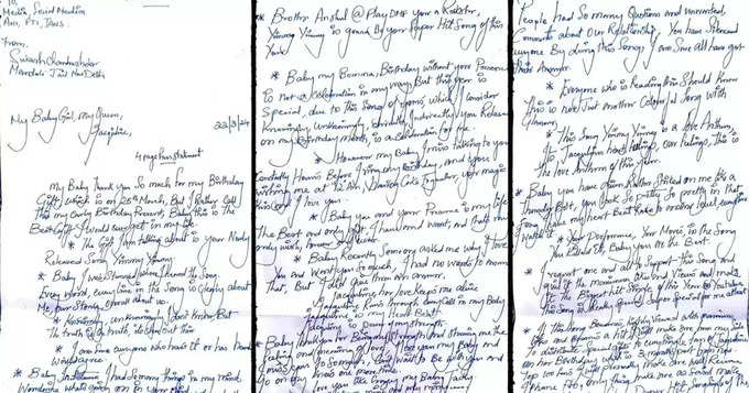 Sukesh Chandrashekhar love letter to Jacqueline Fernandez
