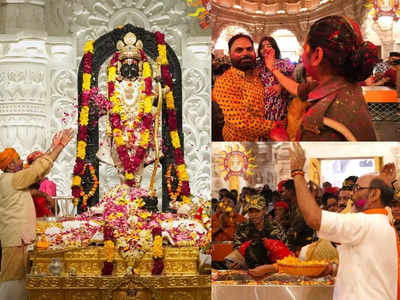 अयोध्या: राम मंदिर में रामलला के साथ पहली बार खेली गई भव्य होली, 495 साल बाद आई शुभ घड़ी