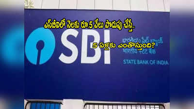 SBI: ఎస్‌బీఐ ఆర్‌డీ స్కీమ్.. నెలకు రూ.5 వేలు జమ చేస్తే.. 5 ఏళ్లకు ఎంతొస్తుంది? మీరే తెలుసుకోండి! 