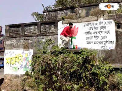 খেলা হবের পালটা তিহার কটাক্ষ? বীরভূমে দেওয়াল লিখন ঘিরে তুমুল চর্চা