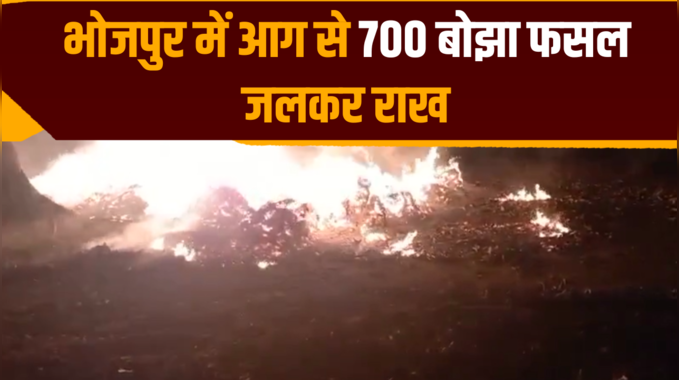 Bihar Fire News: भोजपुर में आग से 700 बोझा फसल जलकर राख