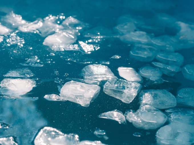 ice cube water bath