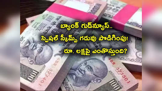 Special FD: దిగ్గజ బ్యాంక్ శుభవార్త.. ఆ స్పెషల్ స్కీమ్స్ గడువు పొడిగింపు.. లక్ష జమ చేస్తే దేంట్లో ఎంతొస్తుందంటే? 