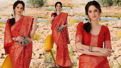 इस नवरात्री इन Red Saree को पहनकर माता रानी की करें पूजा-अर्चना, अमेजॉन दे रहा 79% तक का बंपर डिस्‍काउंट