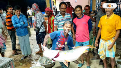 Bhetki Fish : ভাগীরথী থেকে উদ্ধার ১৯ কেজির ভেটকি, একদিনে মোটা কামাই হাওড়ার মৎস্যজীবীর