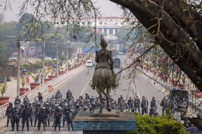 Protesters demanding restoration of Nepals monarchy clash with police