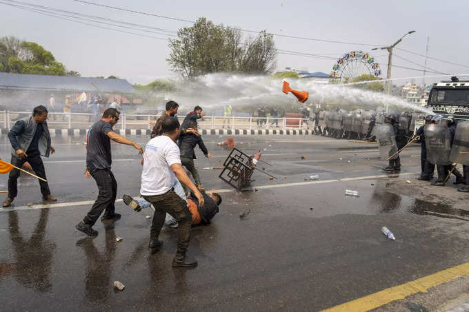 Protesters demanding restoration of Nepals monarchy clash with police