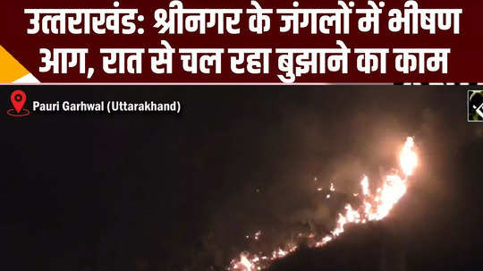 uttarakhand news massive fire breaks out in srinagar forest watch video