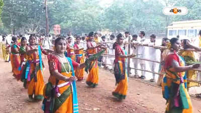 রং নেই, তবু রাঙিয়ে দিয়ে যাও! নাচ গান ও ফুলের পাপড়িতে বিশ্বভারতীয় বসন্ত বন্দনা