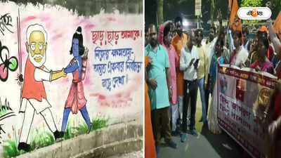 BJP West Bengal : দেওয়াল লিখনে রাম কেন? বিতর্ক আসানসোলে, প্রতিবাদ হিন্দু জাগরণ মঞ্চের