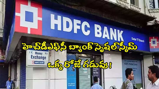 HDFC Bank: హెచ్‌డీఎఫ్‌సీ స్పెషల్ స్కీమ్.. ఇంకా ఒక్కరోజే ఛాన్స్.. డబ్బులుంటే అధిక లాభం! 