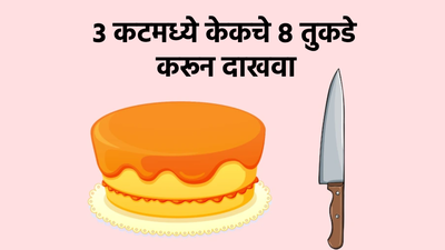 Puzzle: ३ कटमध्ये या वर्तुळाकार केकचे ८ तुकडे करून दाखवा, ९९ टक्के लोकांनी दिलंय चुकीचं उत्तर