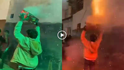 Baraat Ka Video: बारात में सिर पर पटाखों से भरा बॉक्स लेकर करने लगा डांस, अचानक फूटने लगा बम फिर हुआ कुछ ऐसा