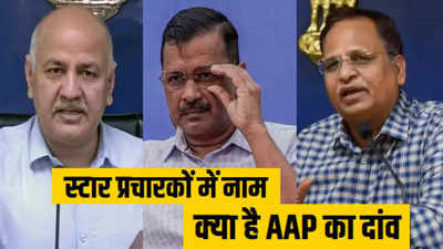 AAP के स्टार प्रचारकों की लिस्ट में केजरीवाल, सिसोदिया और सत्येंद्र जैन का नाम, आखिर क्या है रणनीति