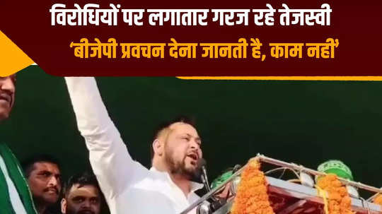 bjp leaders do not work but only give sermons tejashwi yadav made a big attack on bihar nda