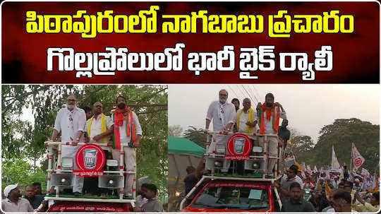 janasena party leader nagababu elections campaign in pithapuram