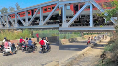Watch Video: न फाटक, न लाल बत्ती, फिर भी ट्रेन जाती देख पुल के नीचे जाने से डर गए लोग, रुड़की का वीडियो वायरल
