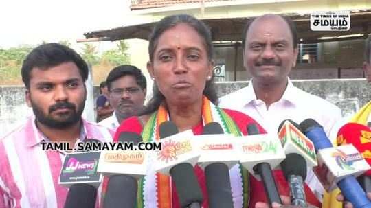 congress candidate jothimani cast her vote