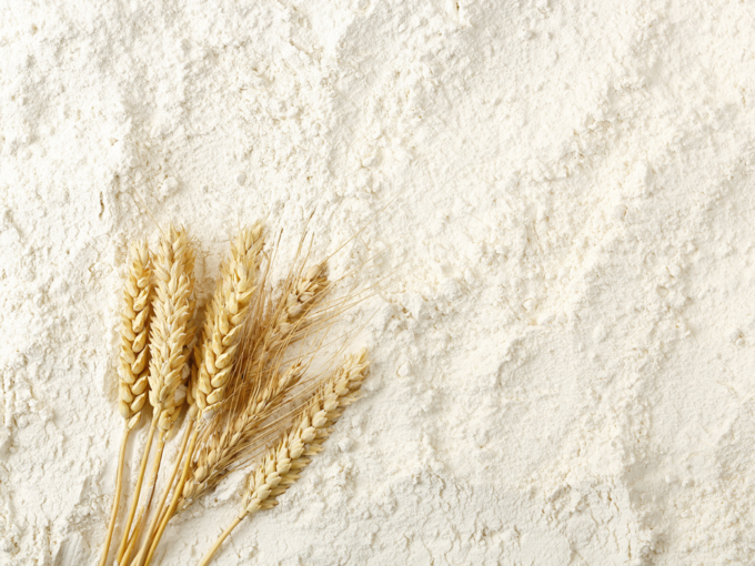 whole wheat ears bran on flour