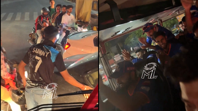 मुंबई इंडियन्स अडकले ट्रॅफिकमध्ये, सनी भाईनं २ मिनिटांत गाड्या केला गायब, पाहून रोहित शर्मा सुद्धा झाला फॅन
