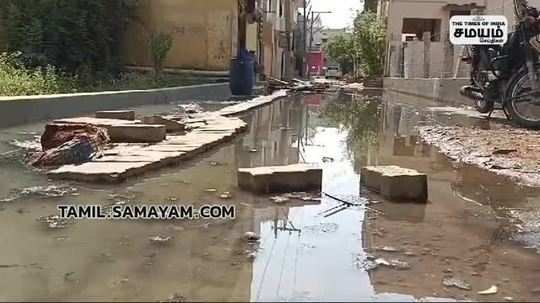 andipatti people suffer of waste water in streets
