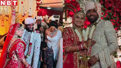 शादी के बंधन में बंधीं गोविंदा की भांजी आरती सिंह, दीपक चौहान संग लिए सात फेरे, दूल्हा-दुल्हन ने दिया पोज