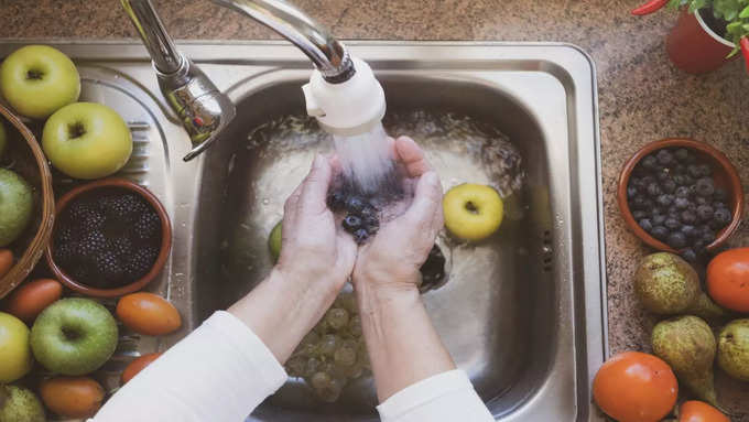 अंगूर धोने का दूसरा तरीका