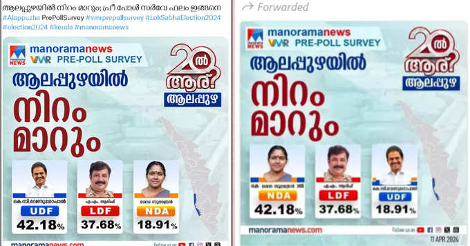 manorama card vs Fake card