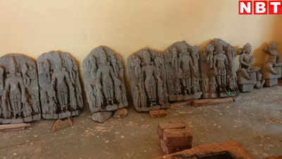 खरगोन में खुदाई के दौरान निकले परमार कालीन अवशेष, लगभग हजार वर्ष पुरानी 9 मूर्तियों को देखने उमड़ी भीड़