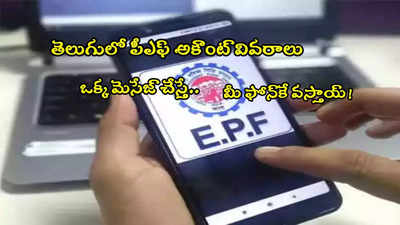 EPF Passbook: మీ పీఎఫ్ ఖాతా వివరాలు తెలుగులో కావాలా? మీ ఫోన్‌కే వస్తాయిలా!