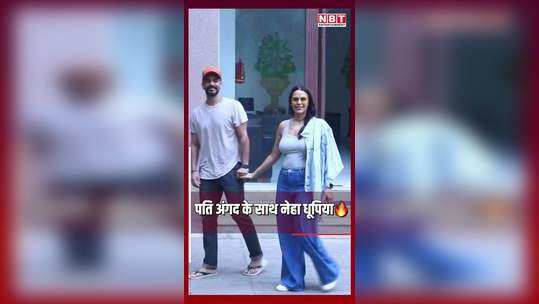 neha dhupia spotted with husband angad bedi watch video
