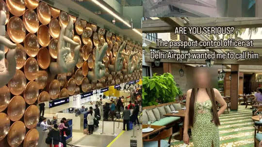 delhi airport russian girl passport officer issue