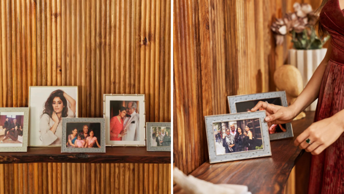 दीवारों पर सजी हैं परिवार की तस्वीरें