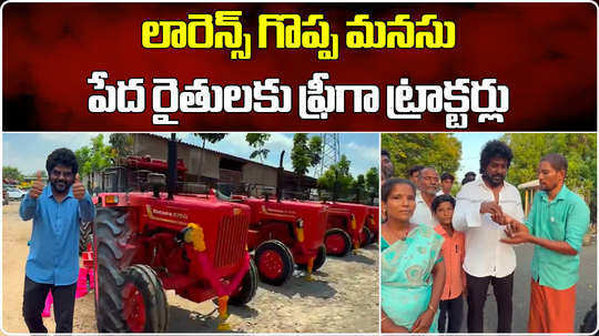 actor raghava lawrence gives free tractors to farmers under maatram initiative on may day