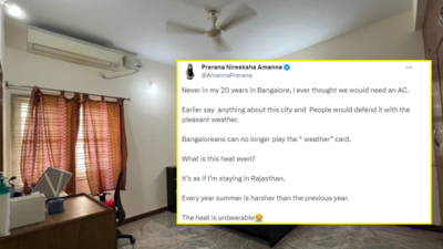बेंगलुरु के मौसम ने लोगों को किया बेहाल, 20 साल में पहली बार खरीदना पड़ रहा है AC, महिला का पोस्ट वायरल