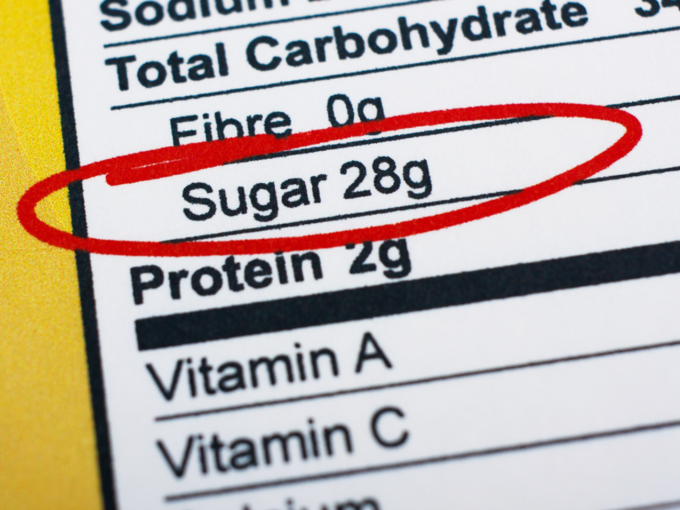 sugar name food label food product