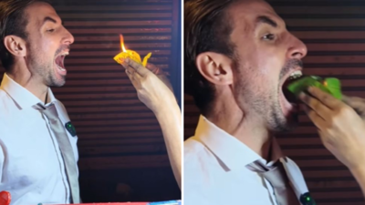 Fire Paan First Time: विदेशी टूरिस्ट ने पहली बार खाया फायर पान, मुंह में जाते ही ऐसी शक्ल बनाई की वीडियो वायरल हो गया