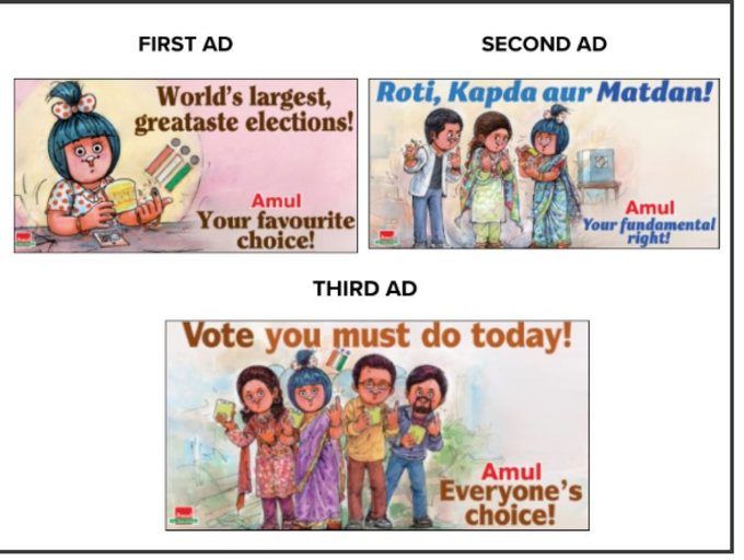 Amul released advertisements