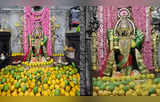 Akshaya Tritiya: अक्षय तृतीया पर कोल्हापुर के महालक्ष्मी मंदिर को 100 दर्जन आमों से सजाया, अंबाबाई देवी की भव्य पूजा देखिए