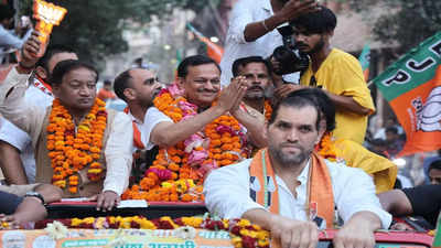 कानपुर की सड़कों पर उतरे महाबली द ग्रेट खली, BJP कैंडिडेट रमेश अवस्थी के लिए रोडशो, झलक पाने को बेताब युवा
