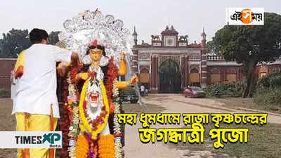 Jagadhatri Puja : মহা ধুমধামে রাজা কৃষ্ণচন্দ্রের জগদ্ধাত্রী পুজো
