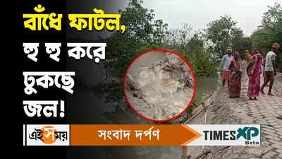Hingalganj River Dam Cracked : হিঙ্গলগঞ্জে বাঁধে ফাটল, হু হু করে ঢুকছে জল!